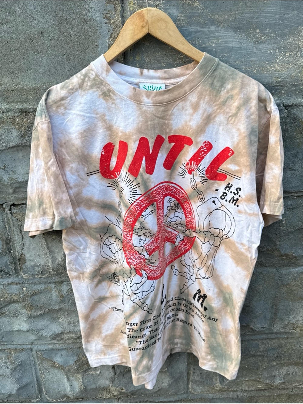 Online Ceramics Shirt Mens M Tie Dye Good Over Evil Until Peace Graphic BLM